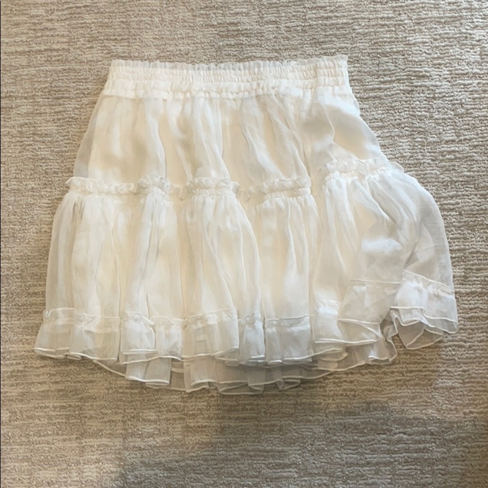 white mini skirt
